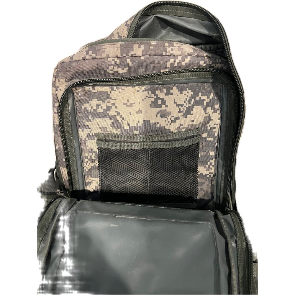 No Label Green Brown Camo XL Tactical Backpack - Picture 4 of 5